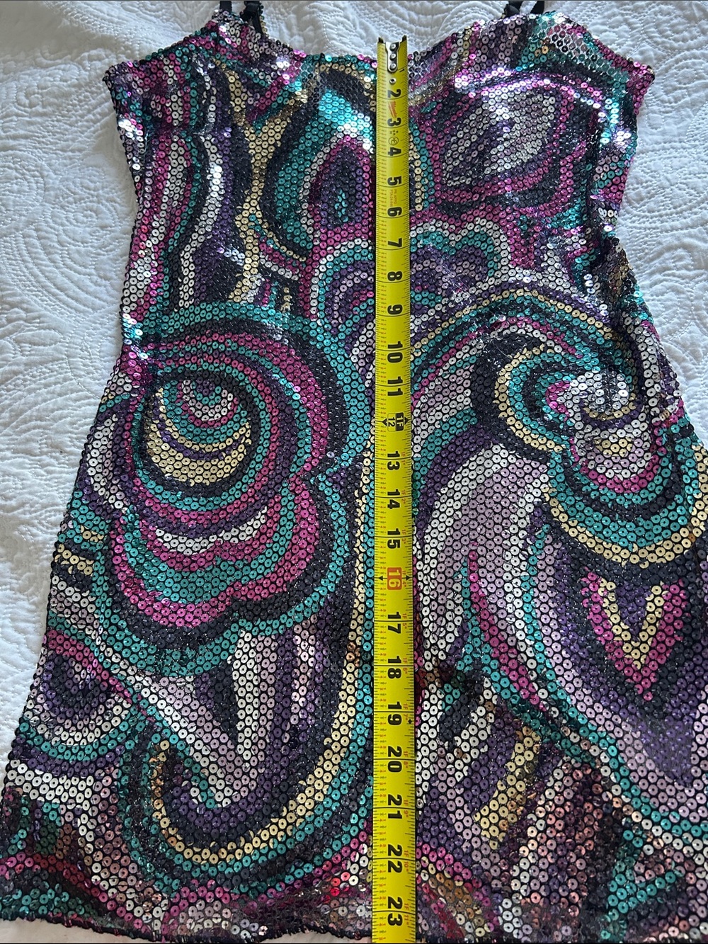 Intimately by Free People Iridescent Sequin Slip Mini Dress in Purple & Teal - Picture 11 of 11